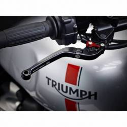 PRN002451-004289-12 Triumph Bonneville T120 Noir pliant et d'embrayage Levier de frein mis 2016+