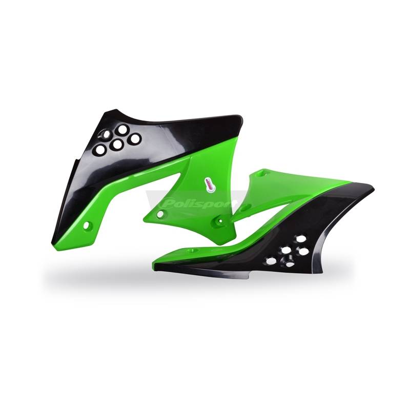 Convogliatori radiatori KAWASAKI KX 250 F 2009-2012 Nero/Verde 05