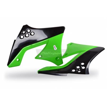 Convogliatori radiatori KAWASAKI KX 250 F 2009-2012 Nero/Verde 05