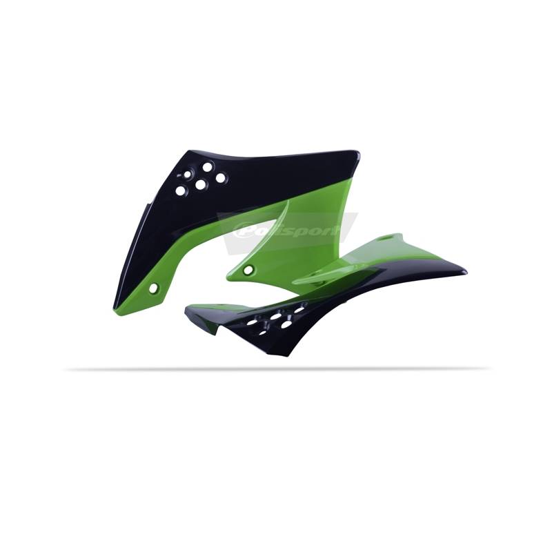 Convogliatori radiatori KAWASAKI KX 450 F 2009-2011 Nero/Verde 05