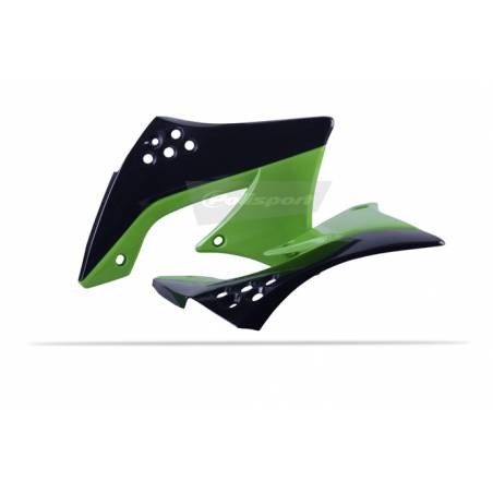 Convogliatori radiatori KAWASAKI KX 450 F 2009-2011 Nero/Verde 05