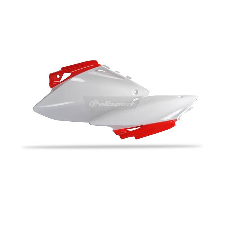 Portanumeri laterali HONDA CRF 450 R 2007-2008 Rosso cr04/Bianco