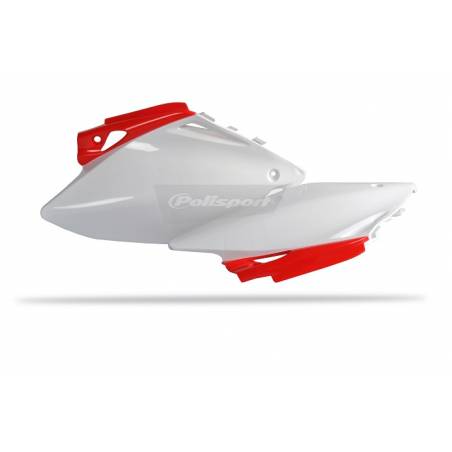 Portanumeri laterali HONDA CRF 450 R 2007-2008 Rosso cr04/Bianco