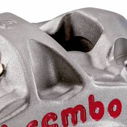 220A88510 Kit 2 M50 Brembo Racing Radial-Bremssättel + 4 Bremsbeläge Achsabstand 100 mm APRILIA RSV