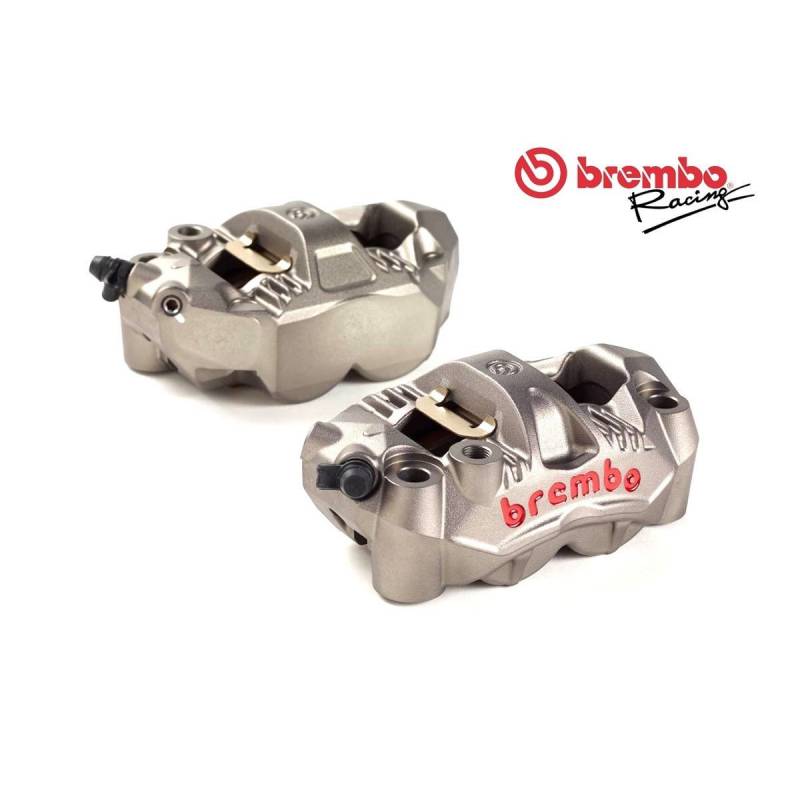 220C78310 Kit 2 Brembo Racing GP4-RS Radial-Bremssättel + 4 Pads Radstand 108 mm  Brembo Racing