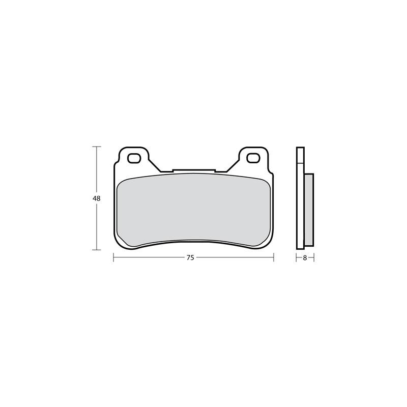 M488Z04 Brembo Racing Z04 - HONDA CBR RR 600 2005-2016 - Brake pads M488Z04 107A48648  Brembo Racing