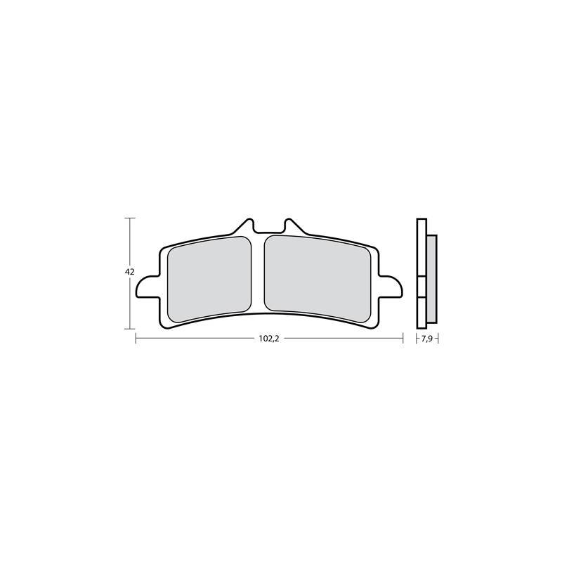 M497Z04 Brembo Racing Z04 - APRILIA RSV4 RF 1000 2015-2019 - Plaquettes de frein M497Z04 107A48639 