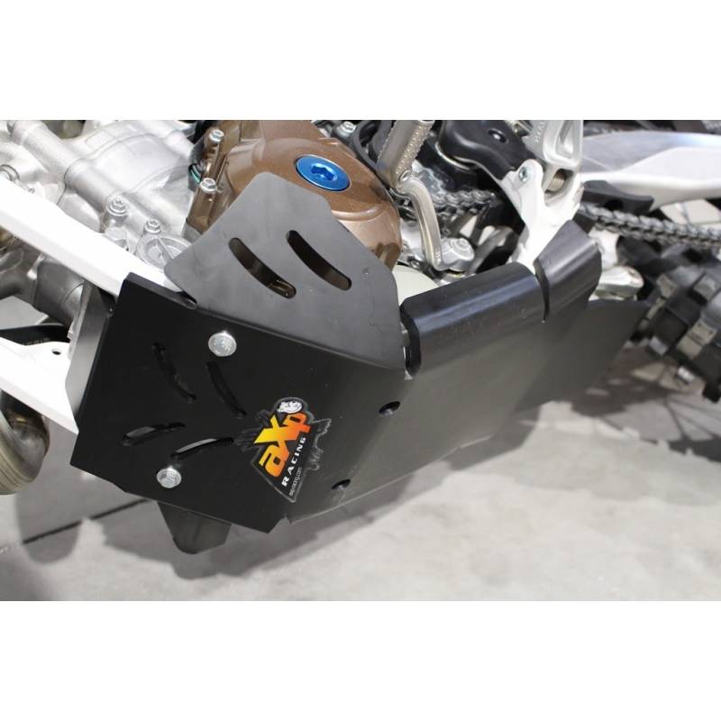 AX1425 Rutschplatte Xtrem AXP 8mm mit Gestänge Schutz HUSQVARNA 250 FE 2017-2020 Schwarz  AXP Racing