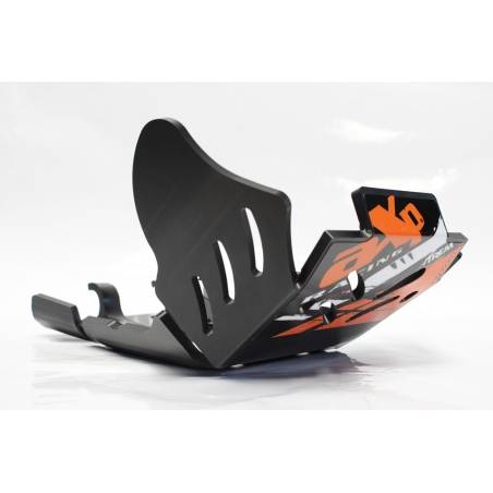 AX1426 Piastra paramotore Xtrem AXP 8mm con protezione leverismi KTM 250 EXC F 2017-2020 Nero  AXP