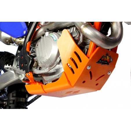 AX1483 Piastra paramotore Xtrem AXP 8mm con protezione leverismi KTM 450 EXC 2017-2020 Arancione 