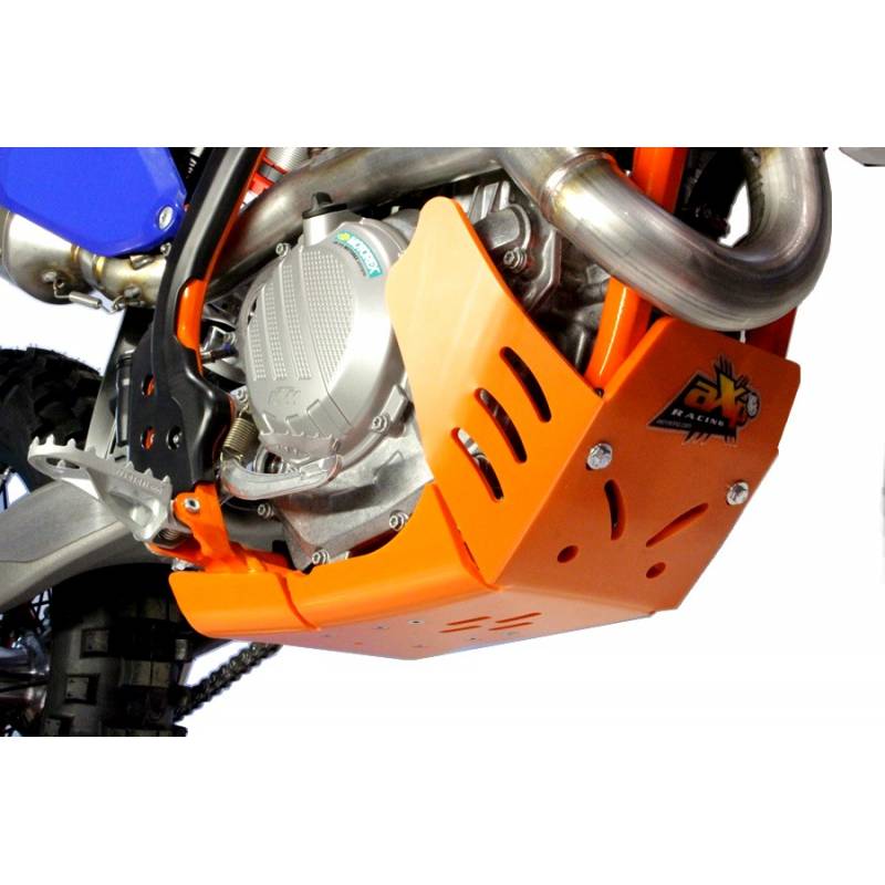AX1483 Piastra paramotore Xtrem AXP 8mm con protezione leverismi KTM 500 EXC 2017-2020 Arancione 