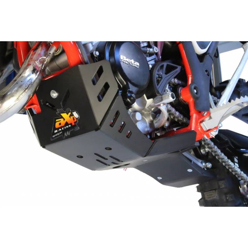 AX1488 Skid plate Xtrem AXP 8mm protected linkages BETA RR 125 2T 2018-2019 Black  AXP Racing