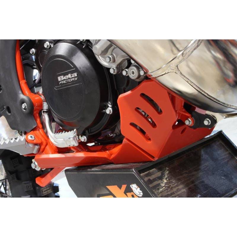 AX1527 Skid plate Xtrem AXP 8mm with linkage Protection BETA RR 250 2018-2019 Red  AXP Racing