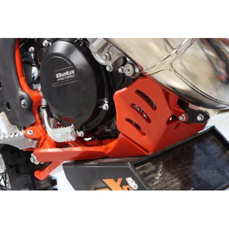 AX1527 Skid plate Xtrem AXP 8mm with linkage Protection BETA RR 250 2018-2019 Red  AXP Racing