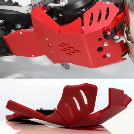AX1551 Skid plate Xtrem AXP 8mm with linkage Protection BETA RR 250 2020-2020 Red  AXP Racing
