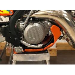 AX1448 Piastra paramotore Xtrem AXP 8mm con protezione leverismi KTM 125 XC-W 2017-2019 Arancione 