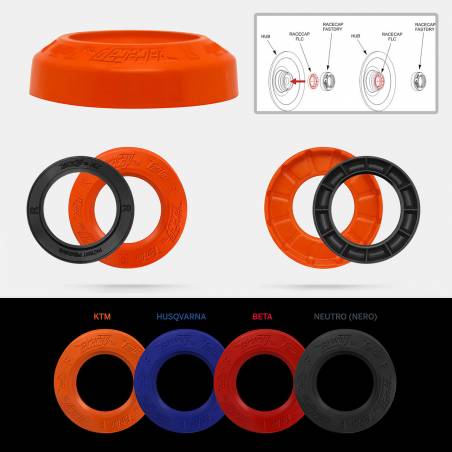 RCS-RARA KIT RACECAP SYSTEM ARANCIONE POSTERIORE PER KTM FREERIDE  Racecap