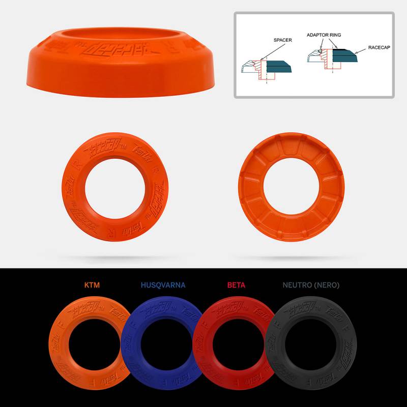 RFDD-FB Racecap Fastdry KTM 125 SX (15-20) blu anteriori + distanziali  Racecap