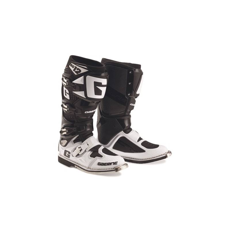 GAERNE SG-12 BLACK WHITE STIVALE MX CROSS / ENDURO