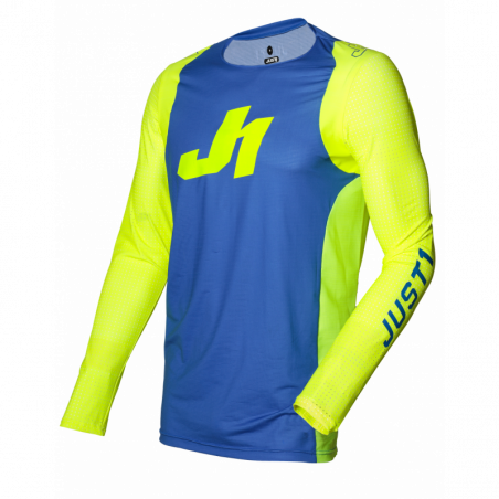 695001001200102 JUST1 Maglia J-FLEX Aria Blue - Fluo Yellow XS 8050038567763 JUST 1