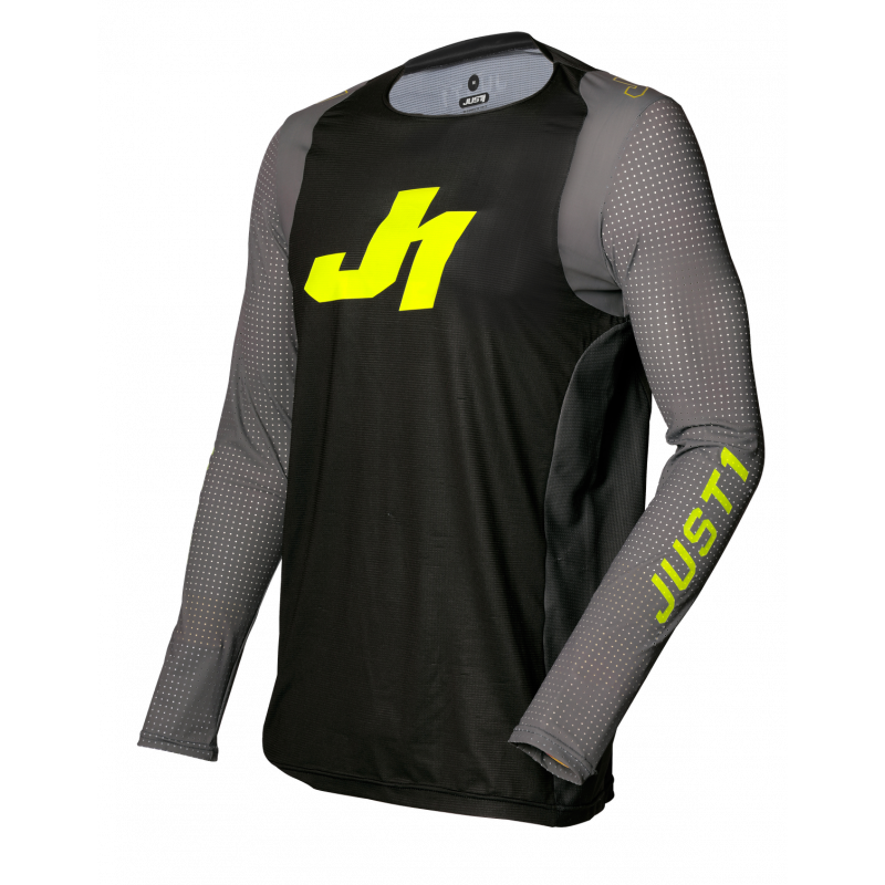 695001003100104 JUST1 Maglia J-FLEX Aria Dark Grey - Fluo Yellow M 8053288717759 JUST 1