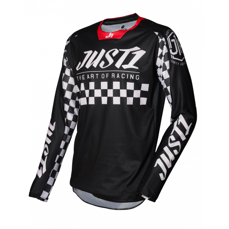 695002000100202 JUST1 Maglia J-FORCE Racer Black - White XS 8050038567909 JUST 1