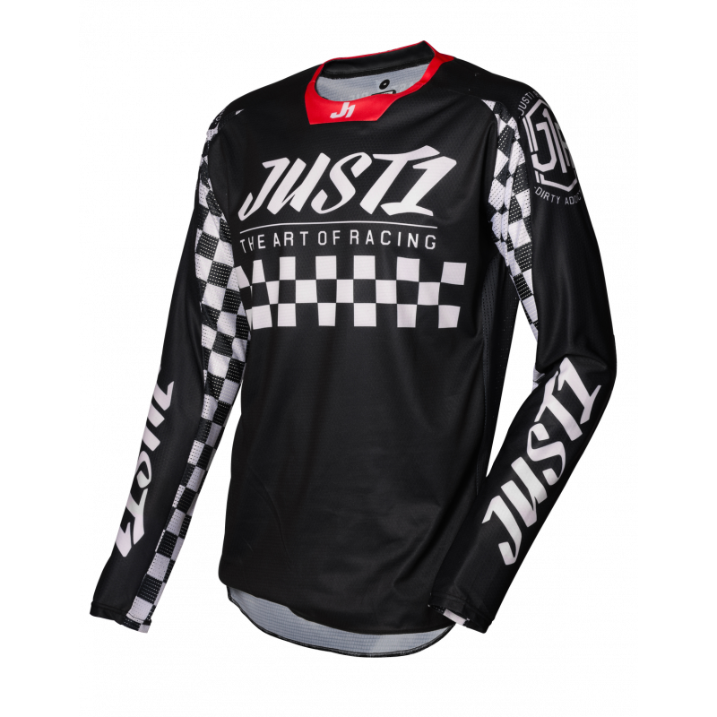 695002000100203 JUST1 Maglia J-FORCE Racer Black - White S 8053288718848 JUST 1