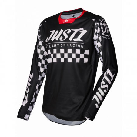 695002000100203 JUST1 Maglia J-FORCE Racer Black - White S 8053288718848 JUST 1