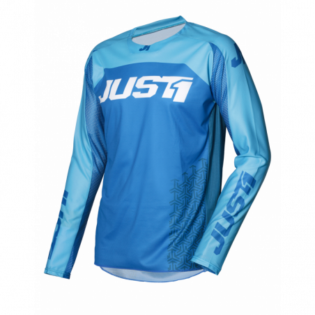 695002001100102 JUST1 Maglia J-FORCE Terra Blue - White XS 8050038567855 JUST 1