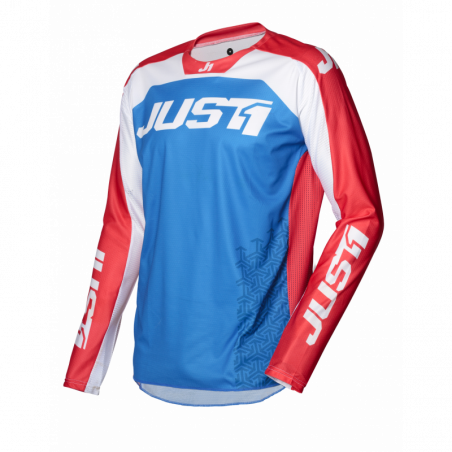695002001200102 JUST1 Maglia J-FORCE Terra Blue - Red - White XS 8050038567848 JUST 1