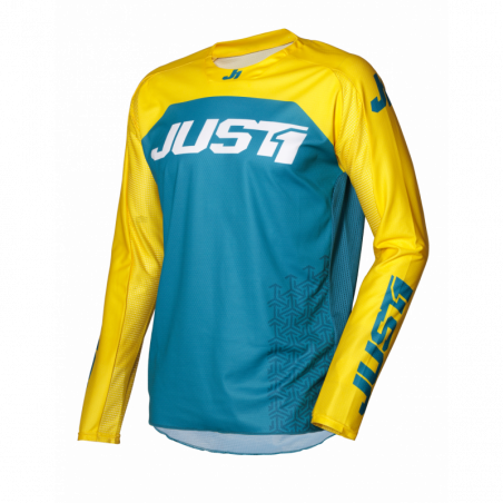 695002001500102 JUST1 Maglia J-FORCE Terra Blue - Yellow XS 8050038567862 JUST 1