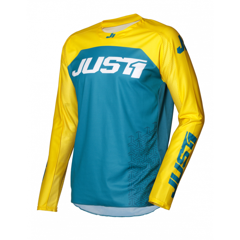 695002001500106 JUST1 Maglia J-FORCE Terra Blue - Yellow XL 8053288718626 JUST 1