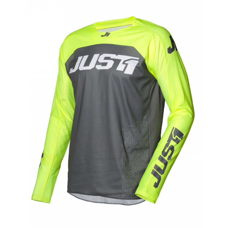 695002003100102 JUST1 Maglia J-FORCE Terra Dark Grey - Fluo Yellow XS 8050038567886 JUST 1
