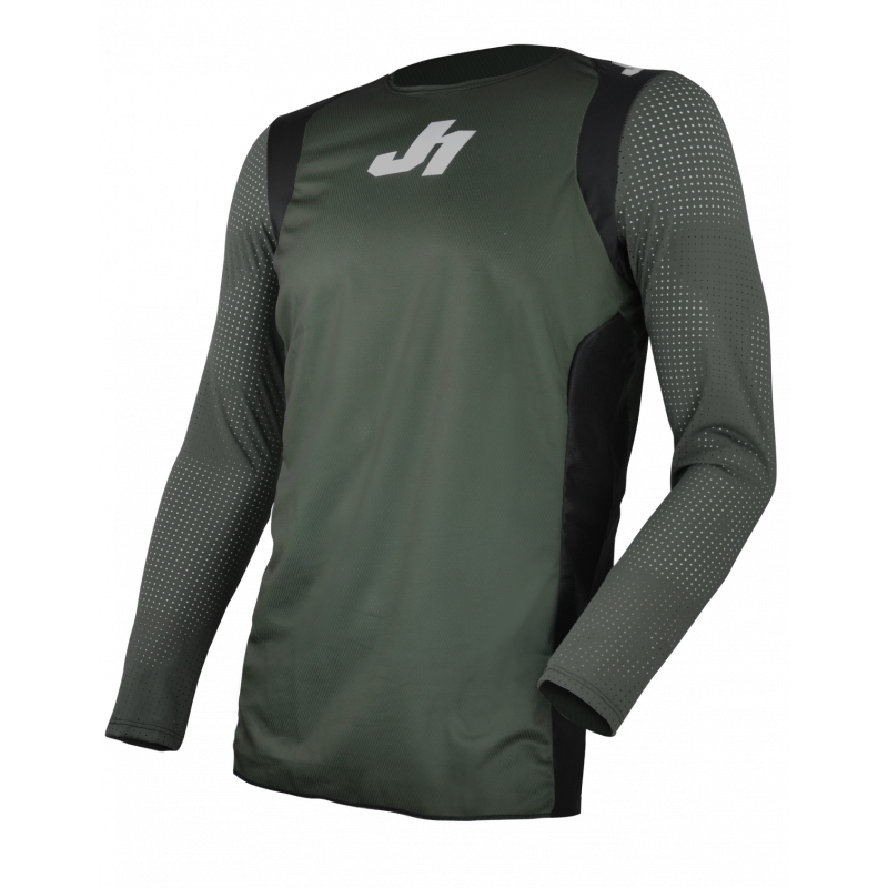 695003004300103 JUST1 Maglia J-FLEX MTB/LS Hype Army Green - Black - White S 8053288719098 JUST 1