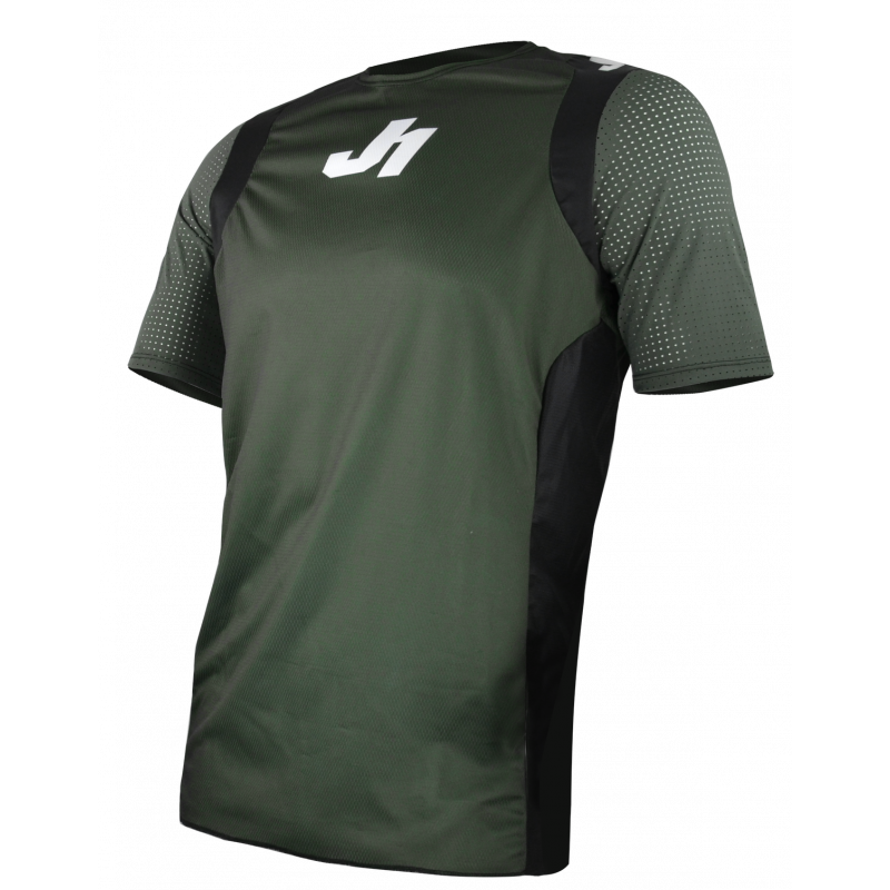 695004004300103 JUST1 Maglia J-FLEX MTB/SS Hype Army Green - Black - White S 8053288719340 JUST 1