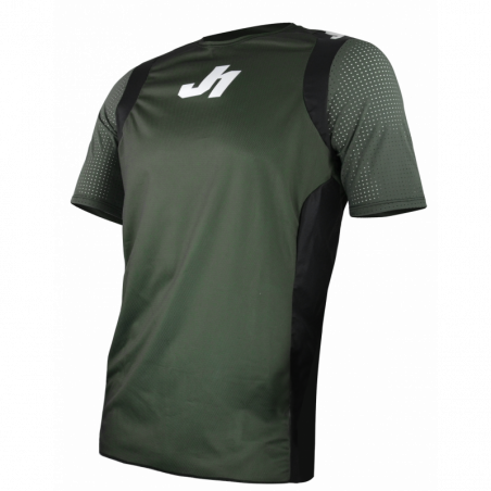 695004004300103 JUST1 Maglia J-FLEX MTB/SS Hype Army Green - Black - White S 8053288719340 JUST 1