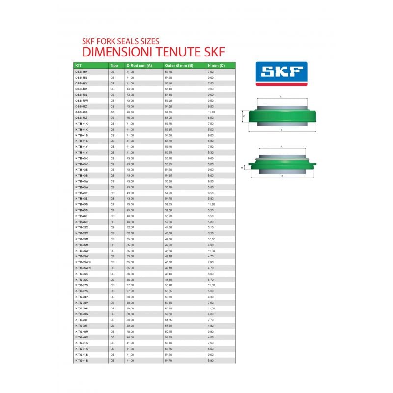 Kit paraolio e parapolvere forcelle SKF Dual Compound KTM 400 SX 2000-2001