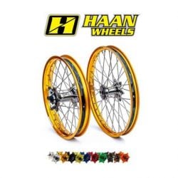 Ruote complete HAAN WHEELS HONDA CRF 250 X 2004-2018 cerchio: Oro, Nero o Blu