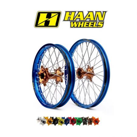 Ruote complete HAAN WHEELS HONDA CRF 250 X 2007-2018 cerchio: Oro, Nero o Blu