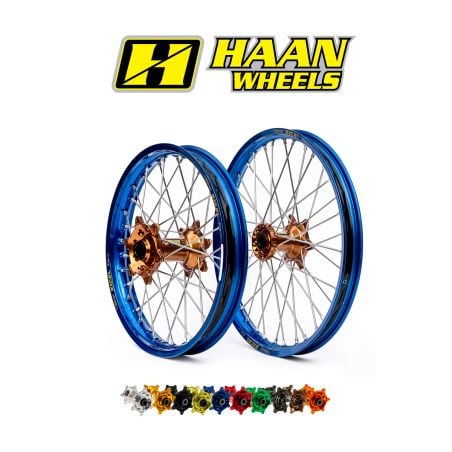 Ruote complete HAAN WHEELS HUSABERG 650 FE 2003-2011 cerchio: Oro, Nero o Blu