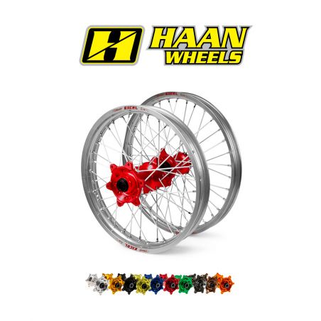 Ruota completa HAAN WHEELS KTM 500 EXC 2012-2021 cerchio: Argento 18''