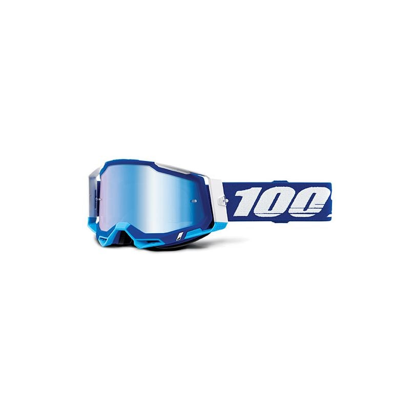 461210 MASCHERA 100% RACECRAFT 2 BLUE - LENTE A SPECCHIO BLU  100%