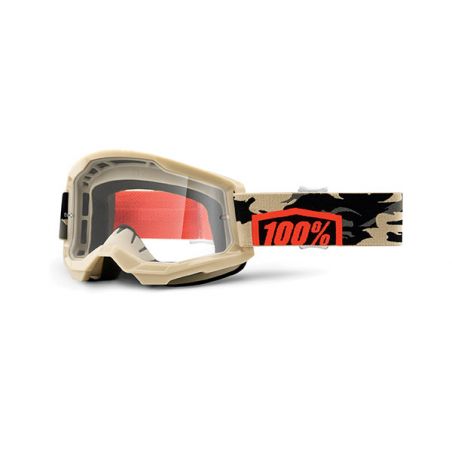 MASCHERA 100% STRATA 2 KOMBAT - LENTE TRASPARENTE