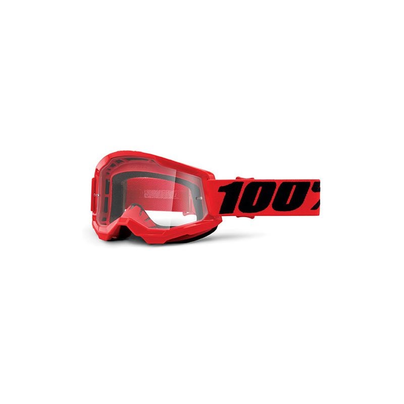 461222 MASCHERA 100% STRATA 2 RED - LENTE TRASPARENTE  100%