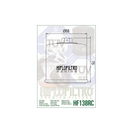 HF138RC Filtro olio HIFLO RACING SUZUKI TL 1000 1997-2002  HIFLO