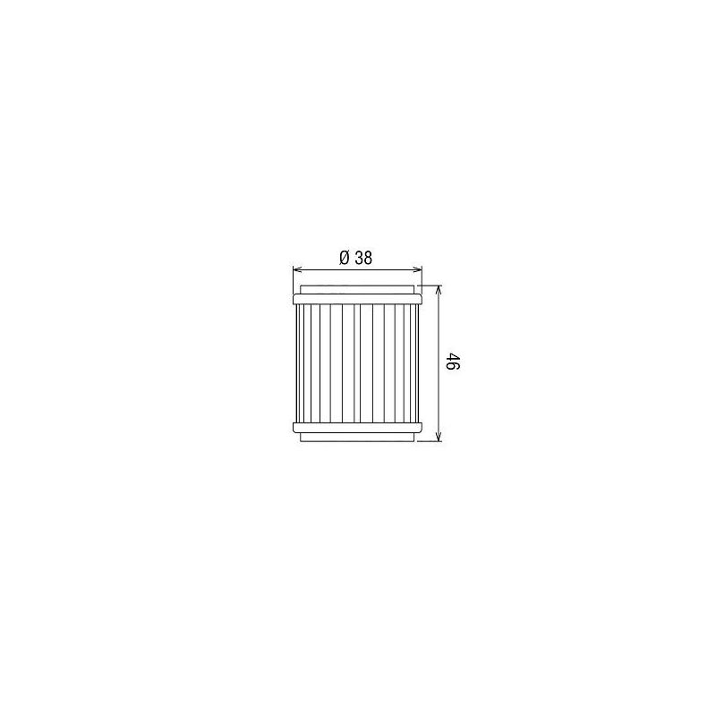 HF141 Filtro olio HIFLO HM CRE F125X 2008-2015 iche:  HIFLO
