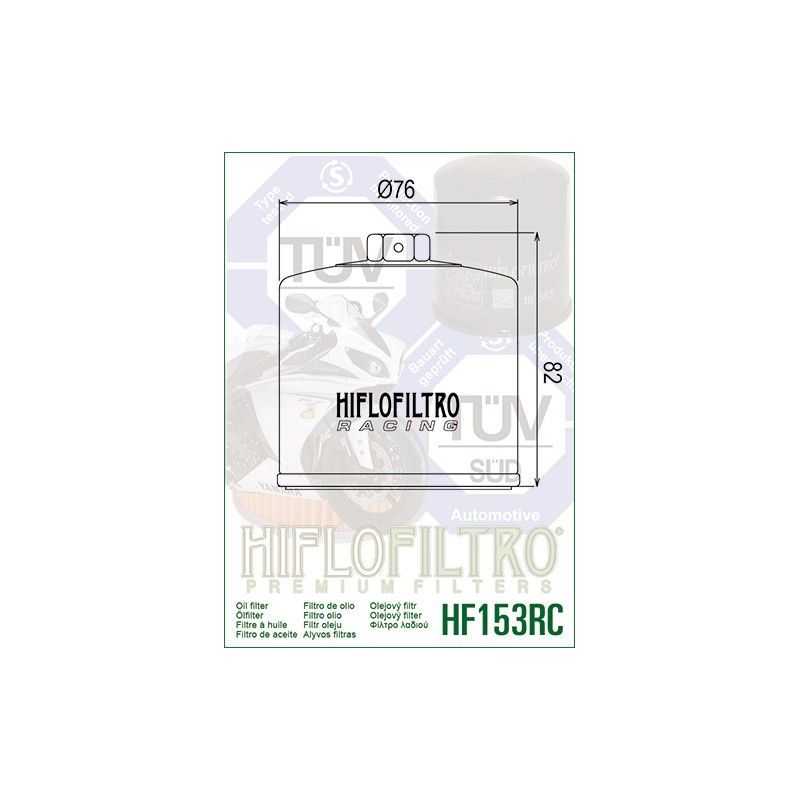 HF153RC Filtro olio HIFLO RACING DUCATI 800 2015-2019  HIFLO