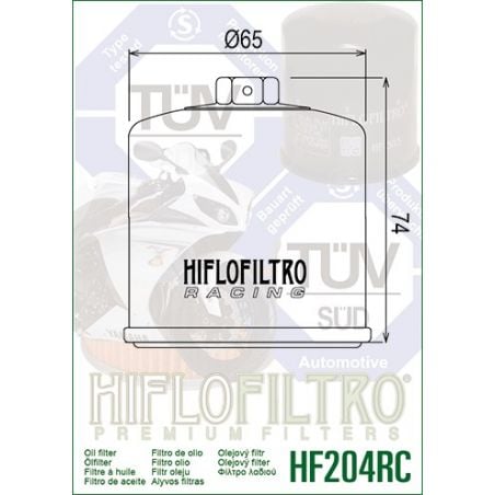 HF204RC Filtro olio HIFLO RACING HONDA CB 900 F Hornet 2002-2007  HIFLO