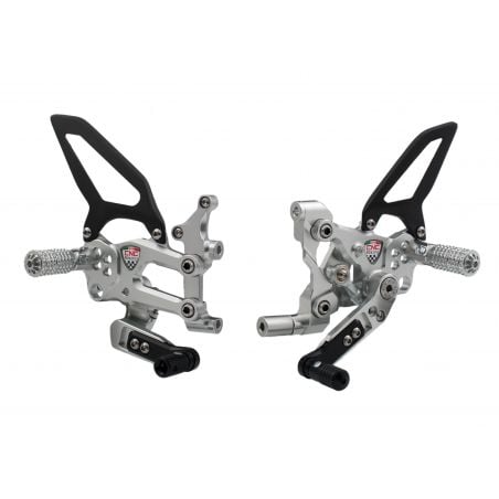 PE400BS Pedane regolabili RPS SBK serie Panigale DUCATI Argento  CNC RACING