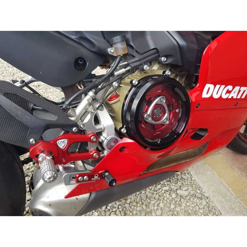 PE400PR Pedane regolabili RPS SBK serie Panigale Team Pramac MotoGP Limi Rosso  CNC RACING